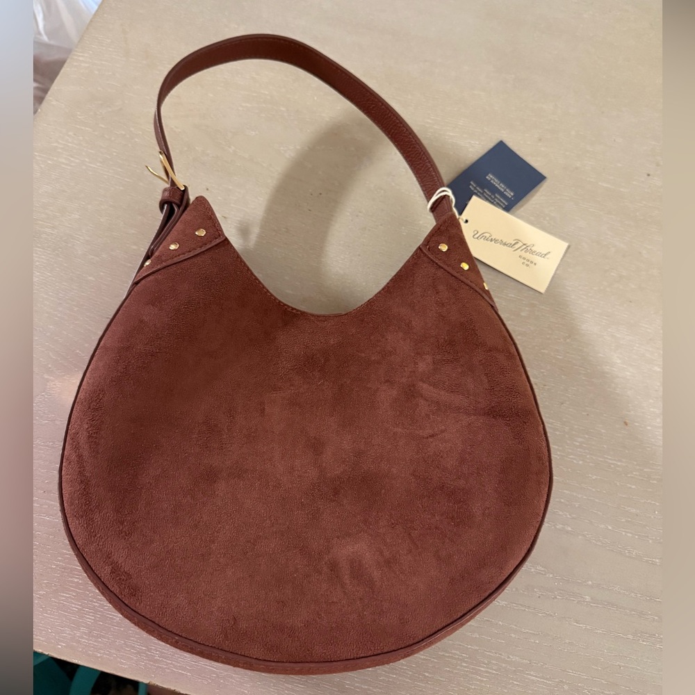 Brown Suede Women's Bag - Picture 3 of 9